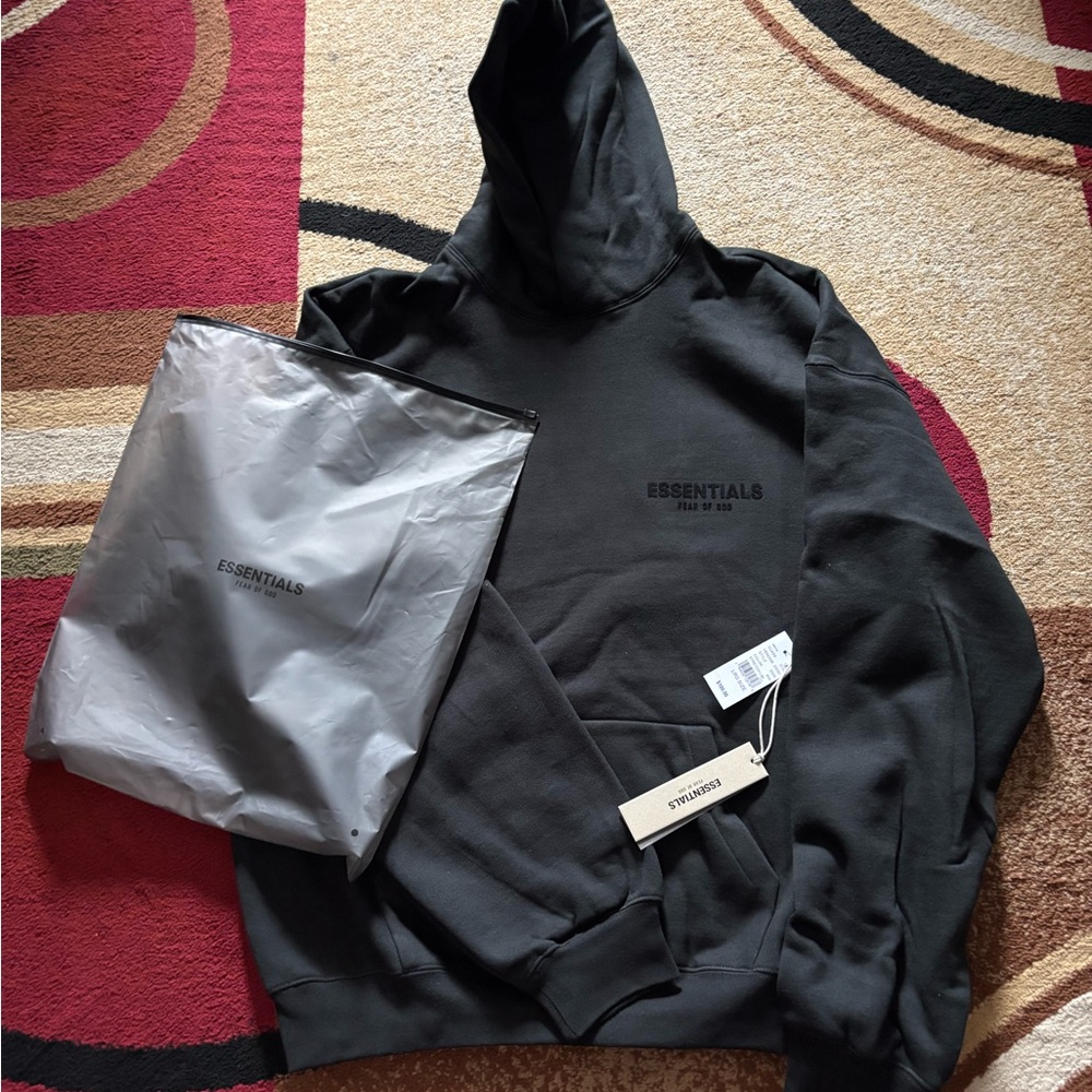 Essentials Black Hoodie for Men